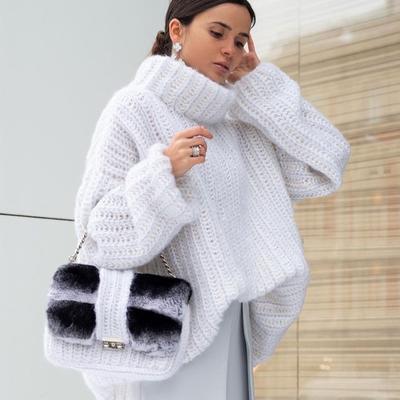 Зимний новый трикотажный пуловер, женский свитер с длинным рукавом и высоким воротом