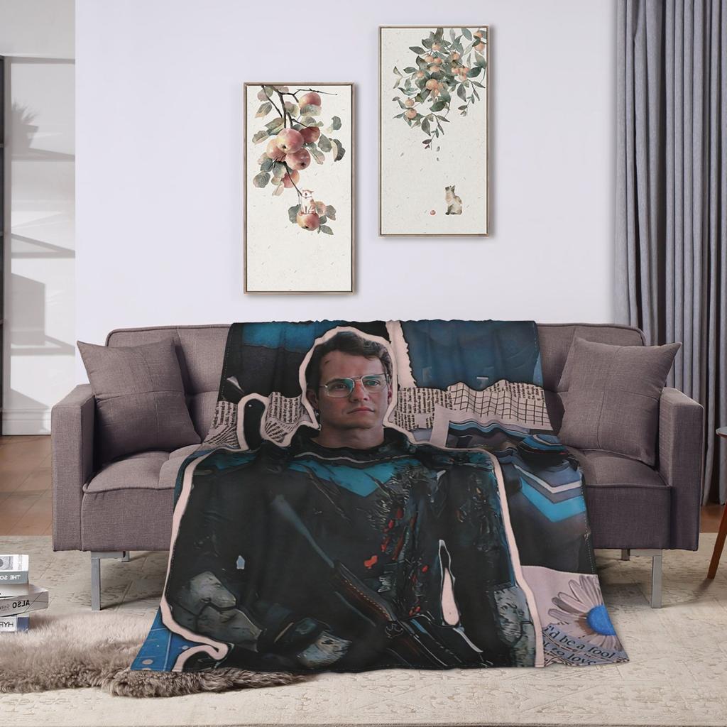 Adrian Chase Vigilante Peacemaker Flannel Blanket Soft Warm Bedding Throws for Home Decor Airplane Bedspread Sofa Bed Cover