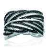 Silver Ring 'Les Ailes d'Ange' Black Silver (rhodium) - 19 Mm