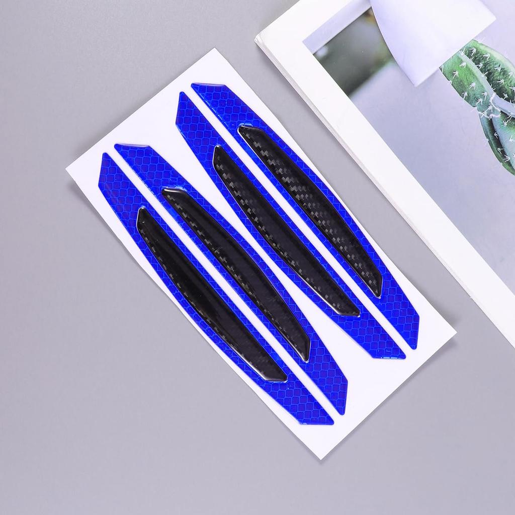 POPETPOP Side Door Guard Door Trim Door Edge Guard Anti-Scratch Universal Reflective Protective Sticker Protective Sticker Blue + Black