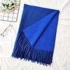 Thickened Solid Color Double Sided Imitation Cashmere Scarf Autumn and Winter Atmosphere Women's High End Versatile Men's Scarf Warm Shawl