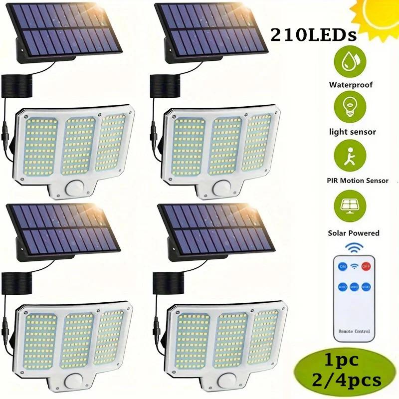 Частная модель, новый настенный светильник на солнечных батареях, сплит-тип, датчик человеческого тела, светодиодный водонепроницаемый светильник для двора, гаражный светильник