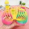 Rainbow Circle Fun Folding Toy Material Spring Coil Children's Creative Magic Party Party Funny Tool Colorful Elastic Pen Holder