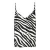 Майка с V-образным вырезом и зебровым принтом на тонких бретелях Женская