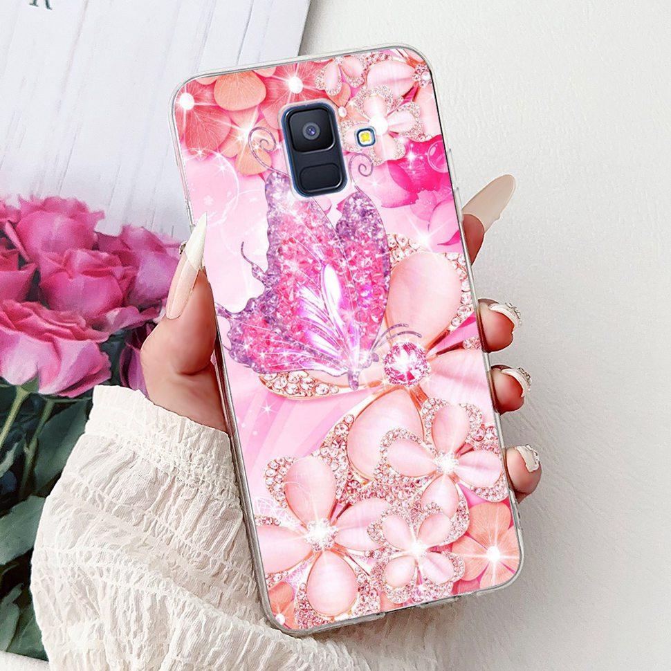 Чехол для Samsung Galaxy A6 2018 Роскошный Расписной Чехол Мягкий Силиконовый Чехол для Телефона Для Samsung A 6 A6 GalaxyA6 2018 Задняя Крышка Coque