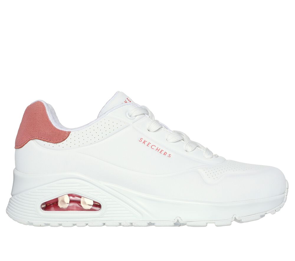 Sports shoes Skechers White / Coral Uno Pop Back