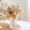 1Pc Christmas Tree Decoration 7.87 Inches Sequined Velvet Christmas Flower