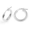 [M8972] - Silver Hoop Earrings 'Maille Omega' Silver (rhodium-plated) - 3 Cm 3 Mm