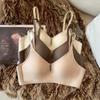 New Traceless Lingerie for Women with Small Breasts and A Thin Collection Bra Comfortable Jelly Strip Prevents Sagging and No Steel Ring On The Bra