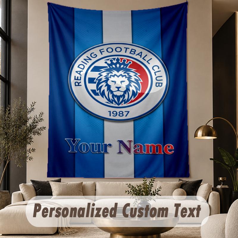 Custom Text Tapestry Reading FC Print Wall Tapestry Indoor Living Room Wall Decor