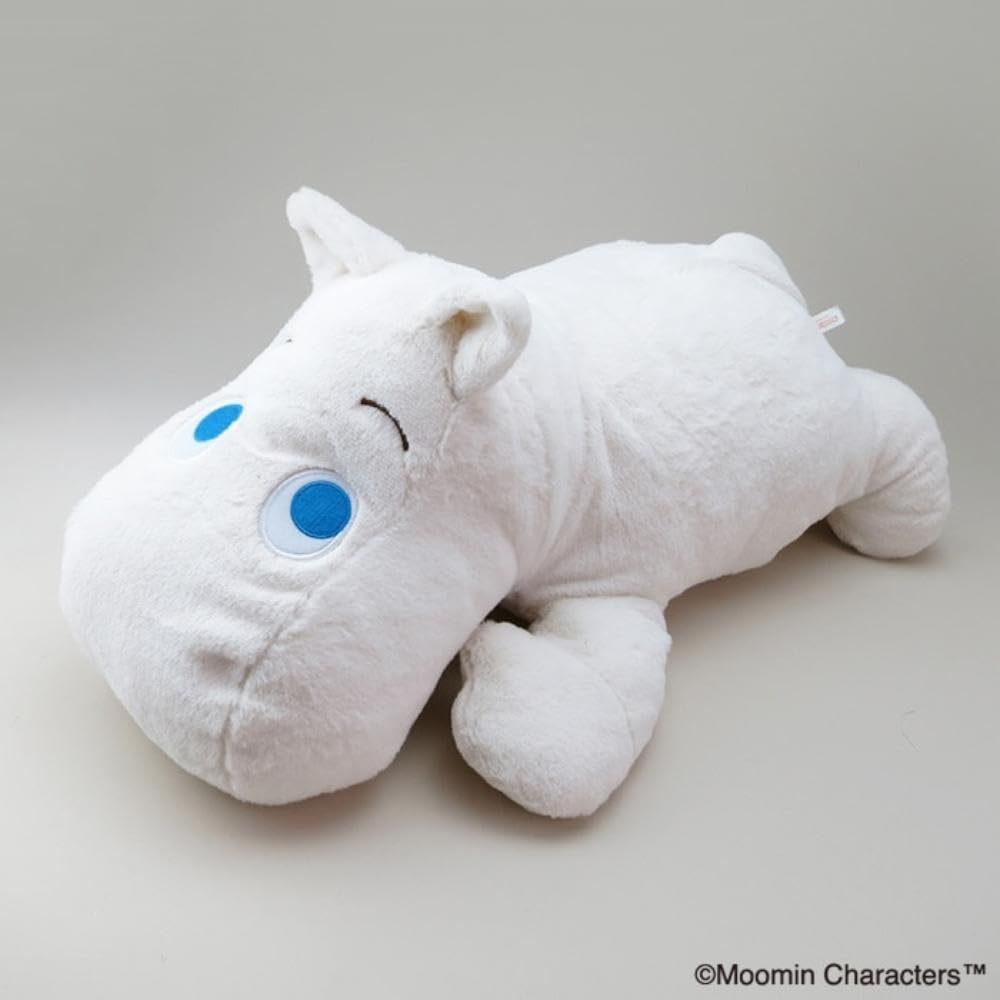 Moomin Relaxation Plush Body Pillow, Approximately 52cm Long, Off-White