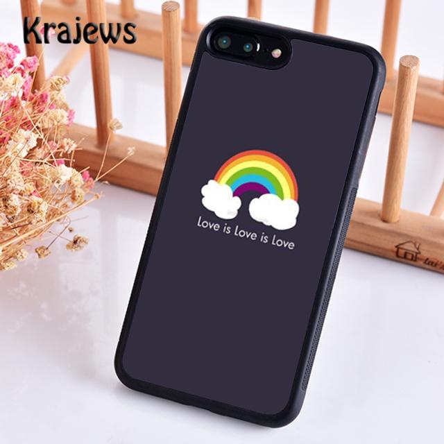 Krajews Gay Lesbian LGBT Rainbow Pride ART Phone Case For iPhone 17 Air 16 15 14 plus 11 12 13 pro max coque Fundas