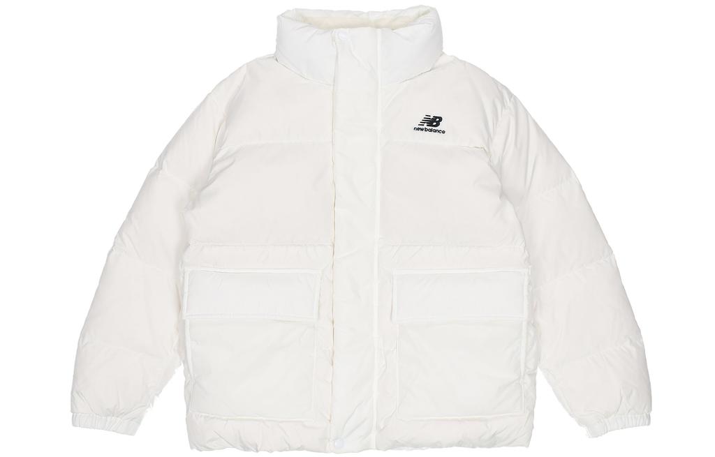 New Balance Down Jackets Unisex Ivory White Stand Collar Moderate Other NPA4E013-IV