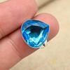 Твердое стерлинговое серебро 925 пробы, драгоценный камень с синим топазом, ювелирные изделия ручной работы, изящное кольцо всех размеров