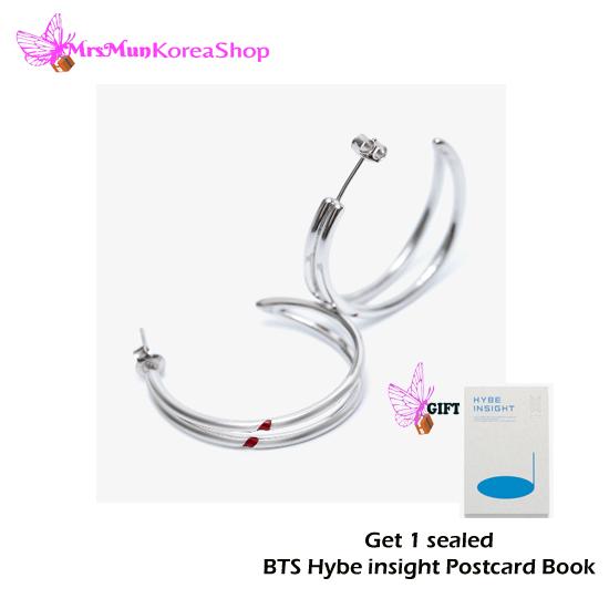 BTS Серьги с красной резьбой Чимина