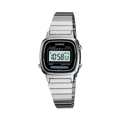 Серебристые цифровые женские часы, Silver Digital Women's Watch,  Casio