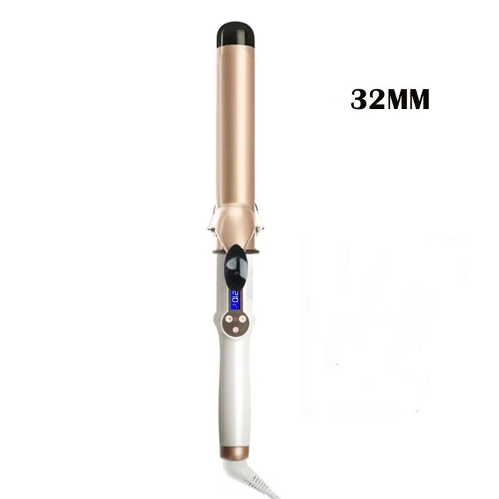 Roller Curls Wand Waver Electric Heating Wavy Hair Curler Hair Crimper Curling Iron LCD Temp Display Fashion Hair Styling