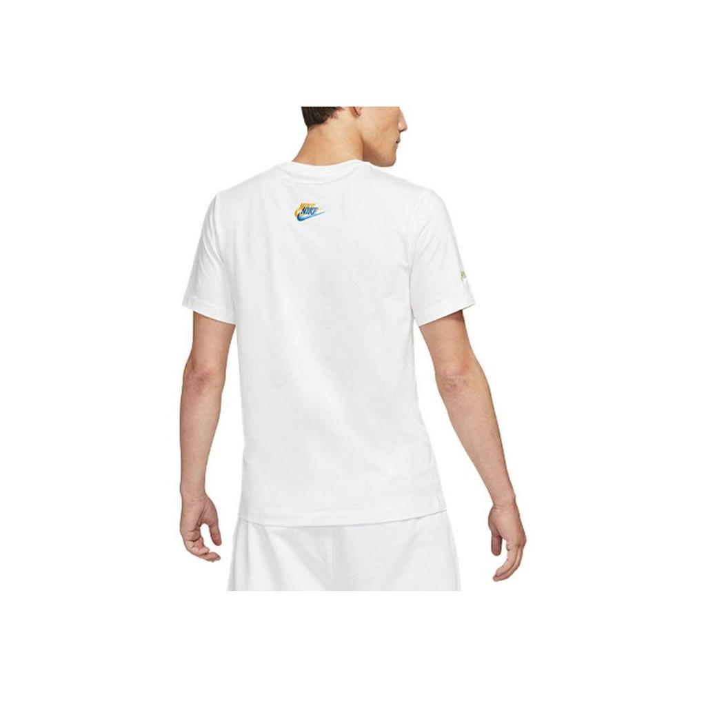 Nike Embroidered Logo Sports Knit Crew Neck T-Shirt Men Tops White DJ1569-100