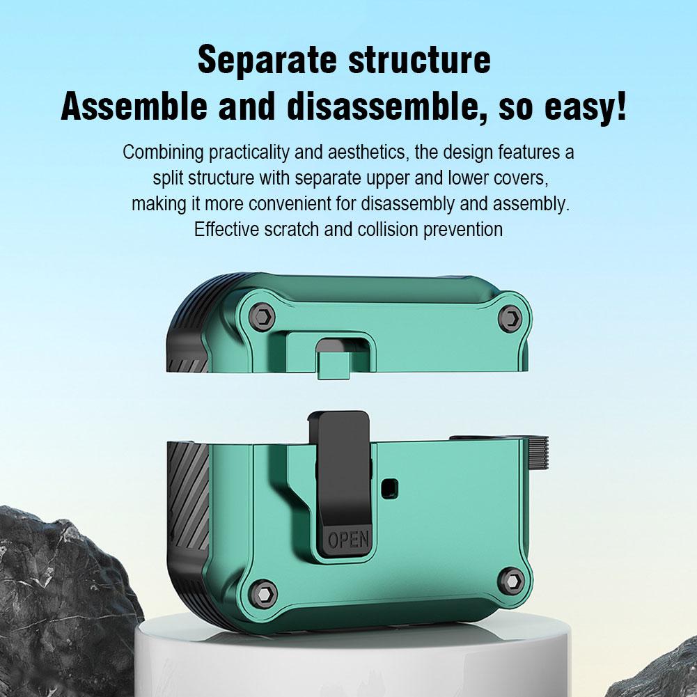 2025 Защитный чехол с надежным замком для AirPods Pro 3 НОВЫЙ Автоматический выдвижной Полностью защитный чехол с чистящим набором для Apple AirPods Pro 3