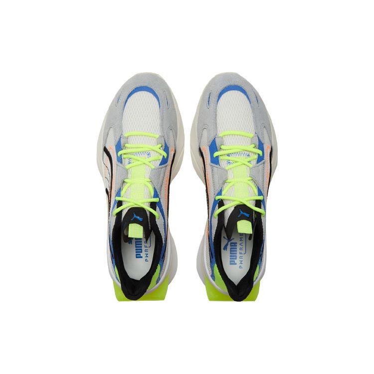 Puma PWRFRAME OP-1 Abstract Nimbus Cloud Yellow Alert Кроссовки унисекс Кремово-белые 382649-02