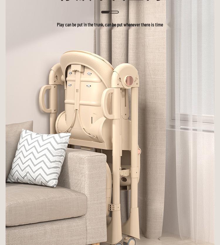 Многофункциональный портативный детский стульчик для кормления: Складной, подходит для дома и путешествий.