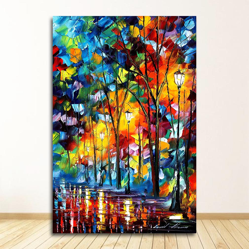 Абстрактная раскраска, ручная роспись, картина маслом, пейзаж для гостиной, постеры, настенное украшение для дома без рамки