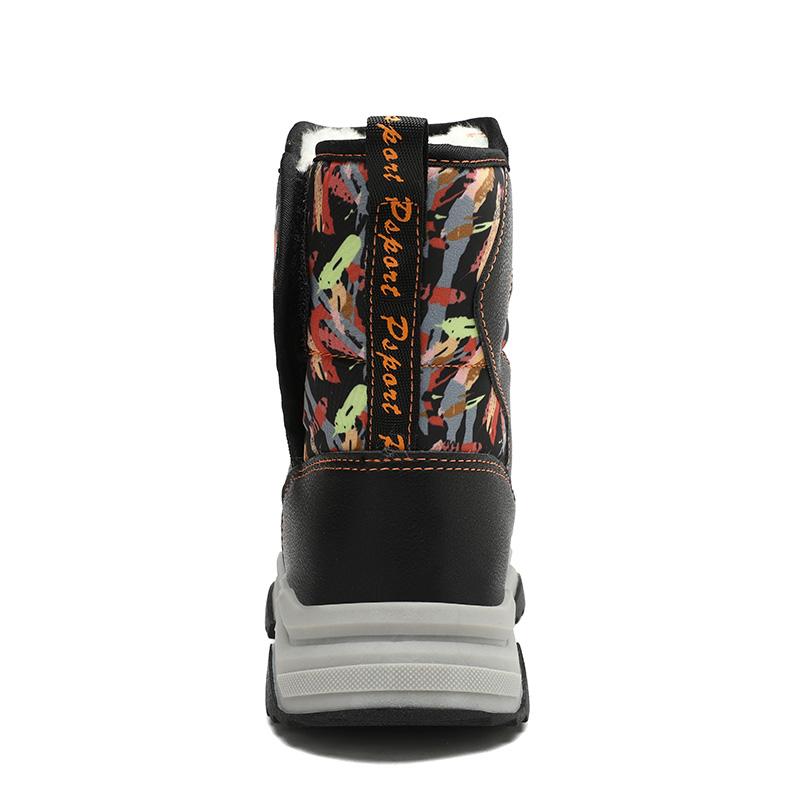 Осенне-зимние унисекс детские зимние кроссовки для мальчиков и девочек зимние ботинки с флисом для активного отдыха нескользящие зимние ботинки для девочек и подростков