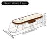 Large Egg Holder for Fridge Automatic Rolling Egg Organizer Clear Plastic Egg Container Stackable Egg Dispenser and Storage Bin