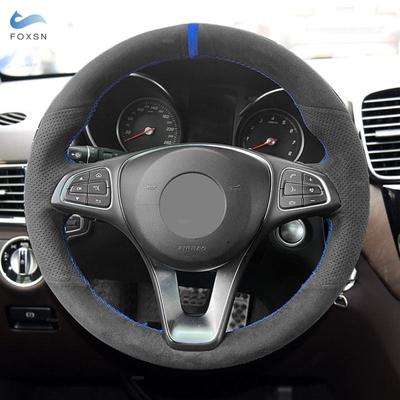 Автомобильный замшевый кожаный чехол на руль для Mercedes Benz W205 W213 W166 W176 W246 C117 C218 X218 X156 X166 X253 C253 W447