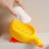 Duck Soap Box Cute Cartoon Duck Shape Self-Draining Soap Dish Open Design Soap Dish for Shower Bathroom Toilet