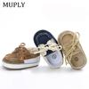 Брендовая винтажная детская обувь, Нескользящие кроссовки для новорожденных с Т-образным шнурком, обувь для малышей для маленьких мальчиков и девочек, обувь на мягкой подошве со шнуровкой