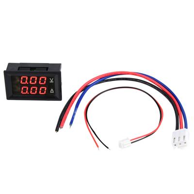 3-разрядный DC 0 100V 50A 10A Вольтметр Амперметр Индикатор Двойная светодиодная панель (Красный и Красный 10А)