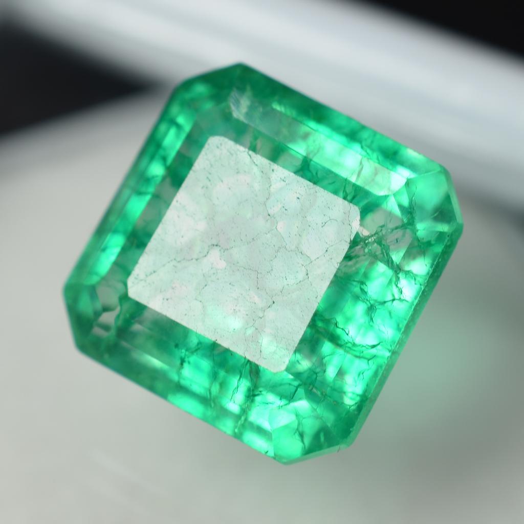 Natural Emerald Green 7.84 Ct Emerald Cut Loose Gemstone