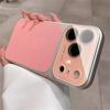 Кристальный чехол с большим окном из кожи личи для iPhone 17 16 15 14 13 Pro Max 17Pro Ударопрочный бронированный мягкий бампер Защитная накладка Skin