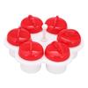 6Pcs Steamed Egg Mold with Brush 6 Shapes Food Grade PP Heat Resistant Non-stick Poached Egg Cup Cooker Steamer Kitchen Gadget