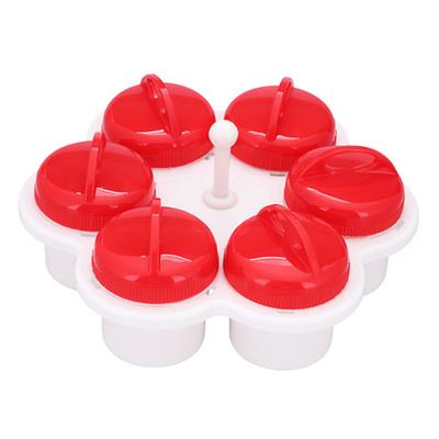 6 шт. форма для яиц на пару с кисточкой 6 форм пищевой полипропилен термостойкая антипригарная чашка для яиц-пашот плита пароварка кухонный гаджет