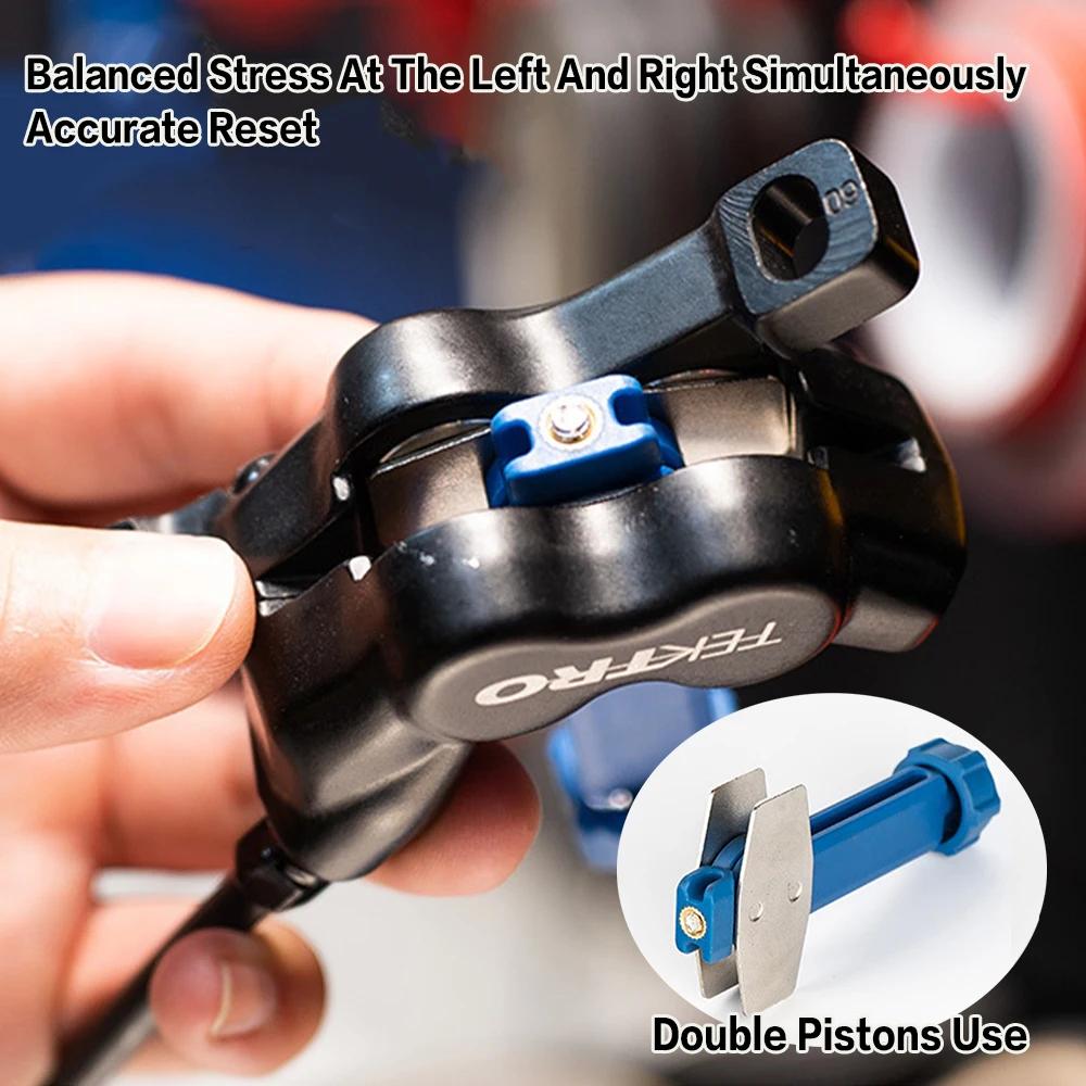 Durable Steel Rotatable Bike Oil Disc Piston Reset Hydraulic Brake Caliper Piston Extension 2in1 Bicycle Brake Pad Spreader Tool