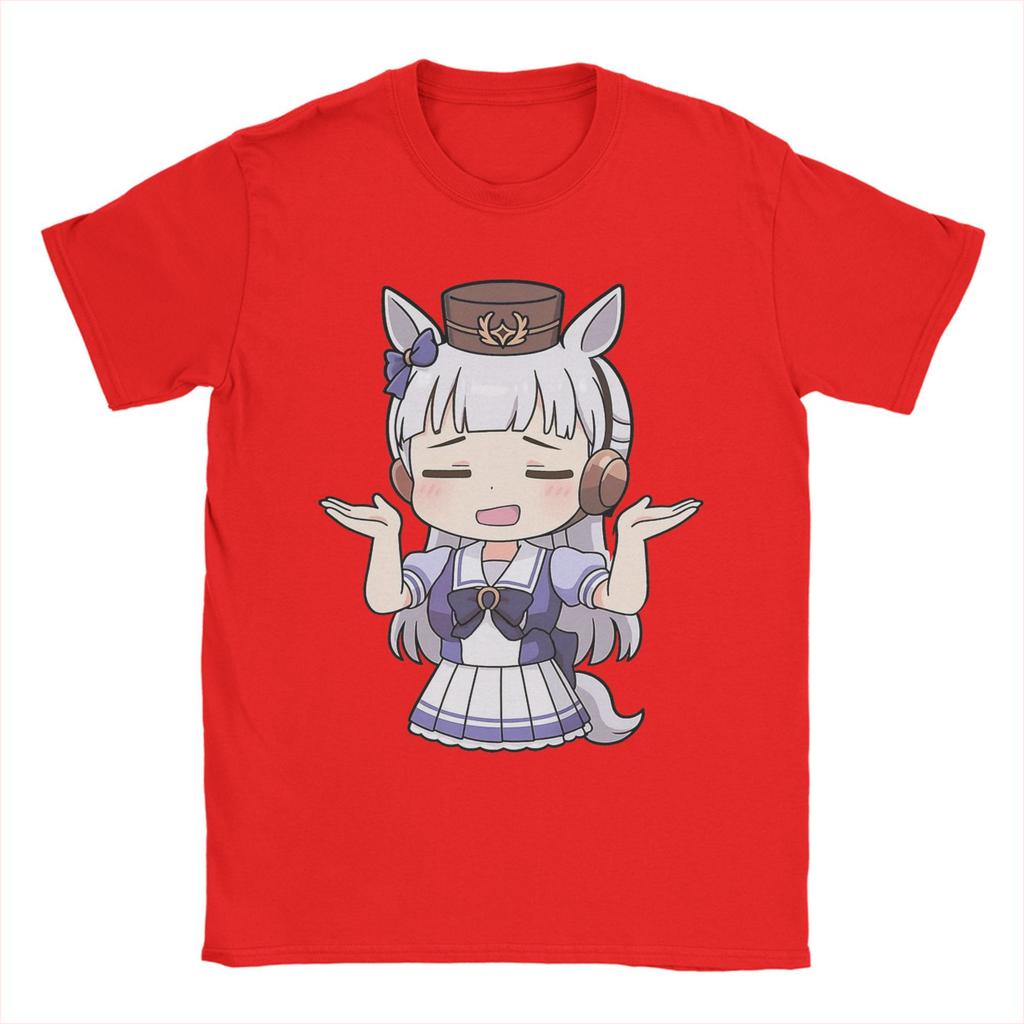 Мужская Женская Золотой Корабль Мем Чиби Из Uma Musume Pretty Derby Футболка 100% Хлопок Графическая Футболка Одежда Наряды