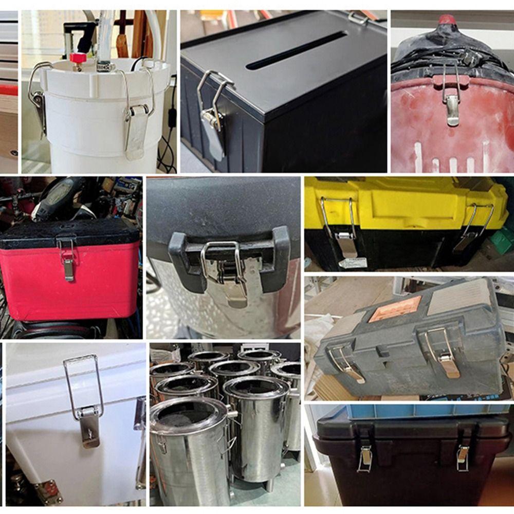 Security Spring Clasp Buckle Stainless Steel Duck Billed Buckles New Toggle Latch Catch Toolbox