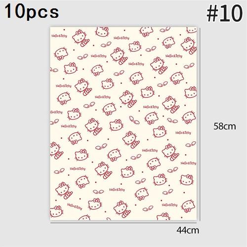 Бумажная упаковка Hello Kitty Букет цветов Упаковочная бумага Лента-лента Цветочная декоративная лента Упаковка подарков Бумажные аксессуары