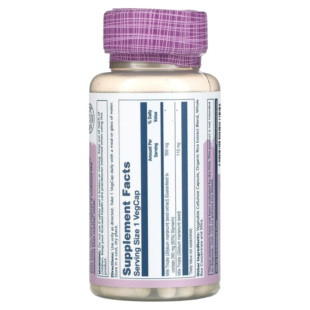 Solaray Milk Thistle Seed Extract One Daily 350 mg 60 VegCaps
