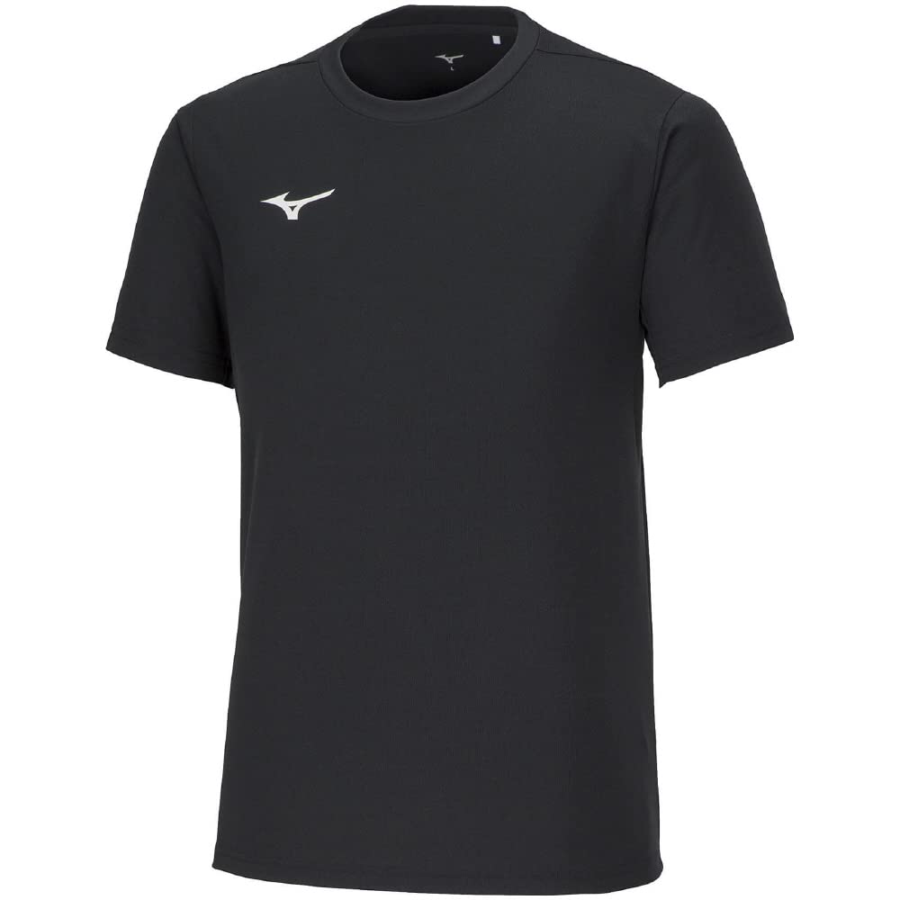 Mizuno Training Wear Short Sleeve L T-Shirt, Moisture-Wicking, Quick-Drying, 32MAA156, Black,