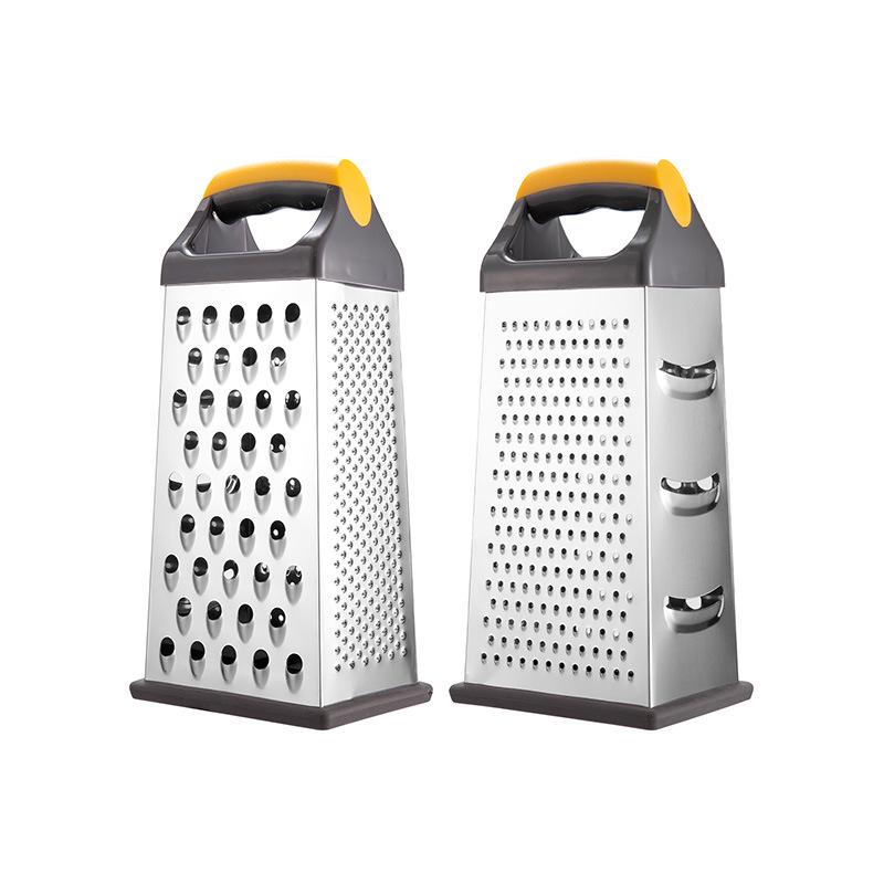 9-дюймовая многофункциональная терка и слайсер из нержавеющей стали - 4-сторонняя вертикальная овощерезка, нож для чистки дыни, терка для сыра и имбиря