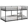 VidaXL Bunk Bed Without Mattress Black 80x200 Cm Steel, Bed Frame, Slatted Base, Bedroom Furniture, Loft Bed, 4019875