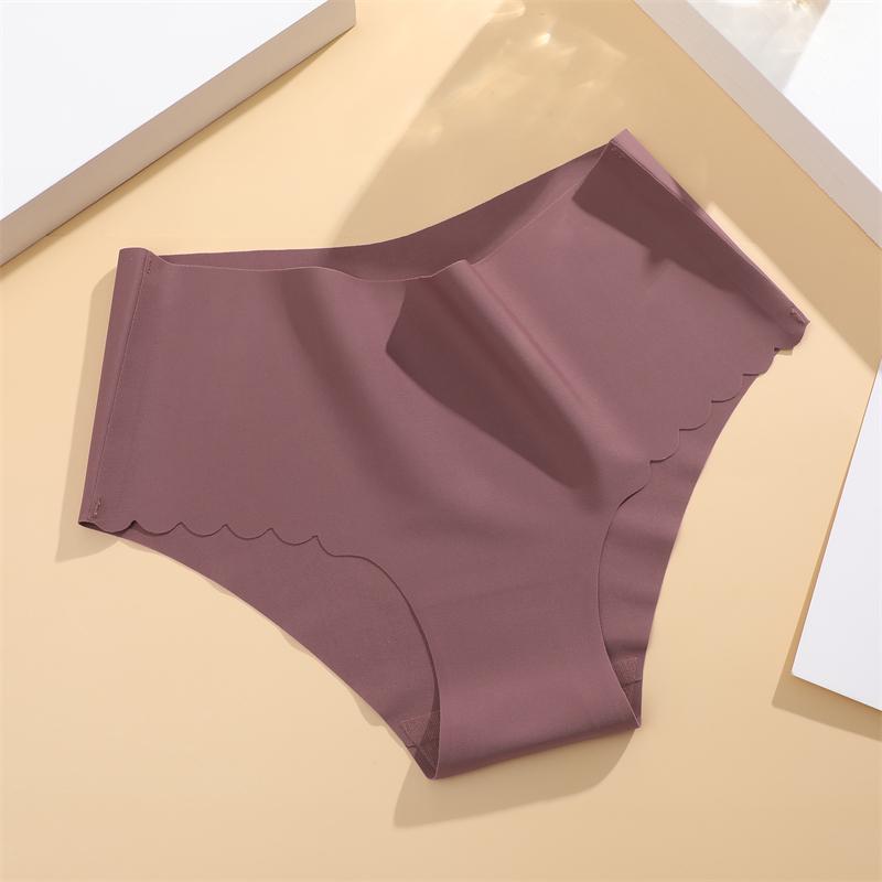 Бесшовные женские трусы S-XXL Wave Edge V-образные трусы нижнее белье Ice Silk нижнее белье для женщин высокоэластичные трусы трусики