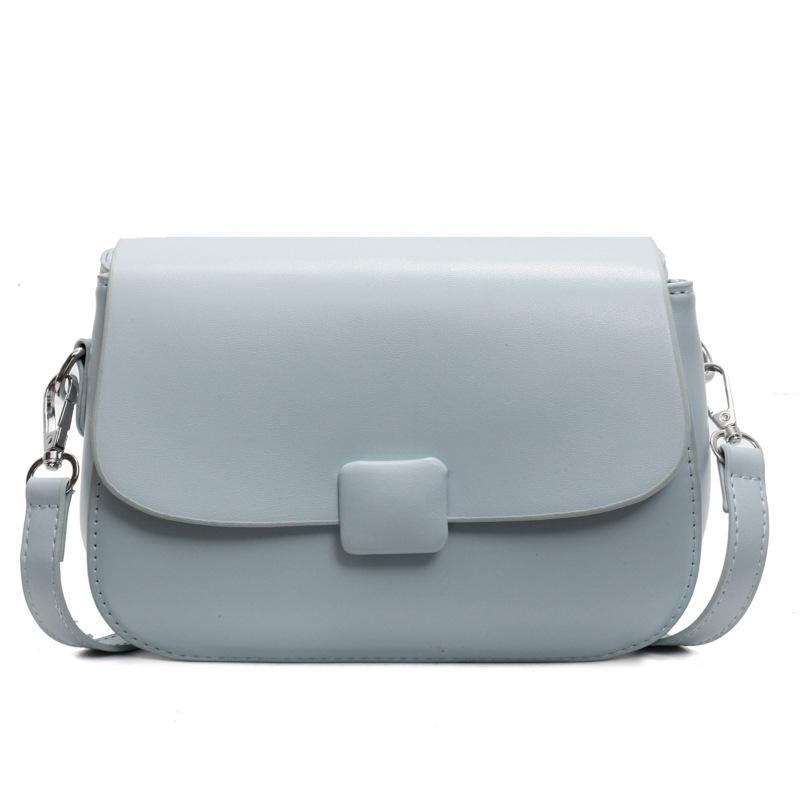 Korean version of niche high-end simple style solid color portable saddle bag fashionable versatile casual commuter style messenger bag women