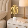 Leaves Cement Base Iron Leaf Desktop Ornament  Study Desk Side Table Adornment