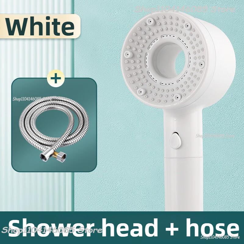 5 Modes High Pressure Shower Head Set Rainfall Handheld Sprayer Nozzle Shower Head with Hose Bracket Bathroom Faucet Accessories