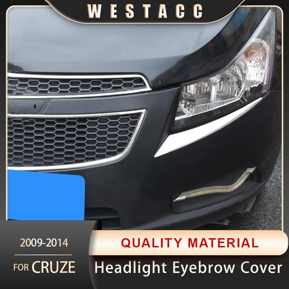 2 шт. хромированная фара, наклейка для бровей, наклейка для Chevrolet Cruze Sedan 2009 2010 2011 2012 2013 2014 2015
