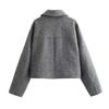 Autumn Winter Cropped Jacket for Women Short Coat Tweed Jacket Zip Crop Demi-season Jacket Woman New In Outerwears